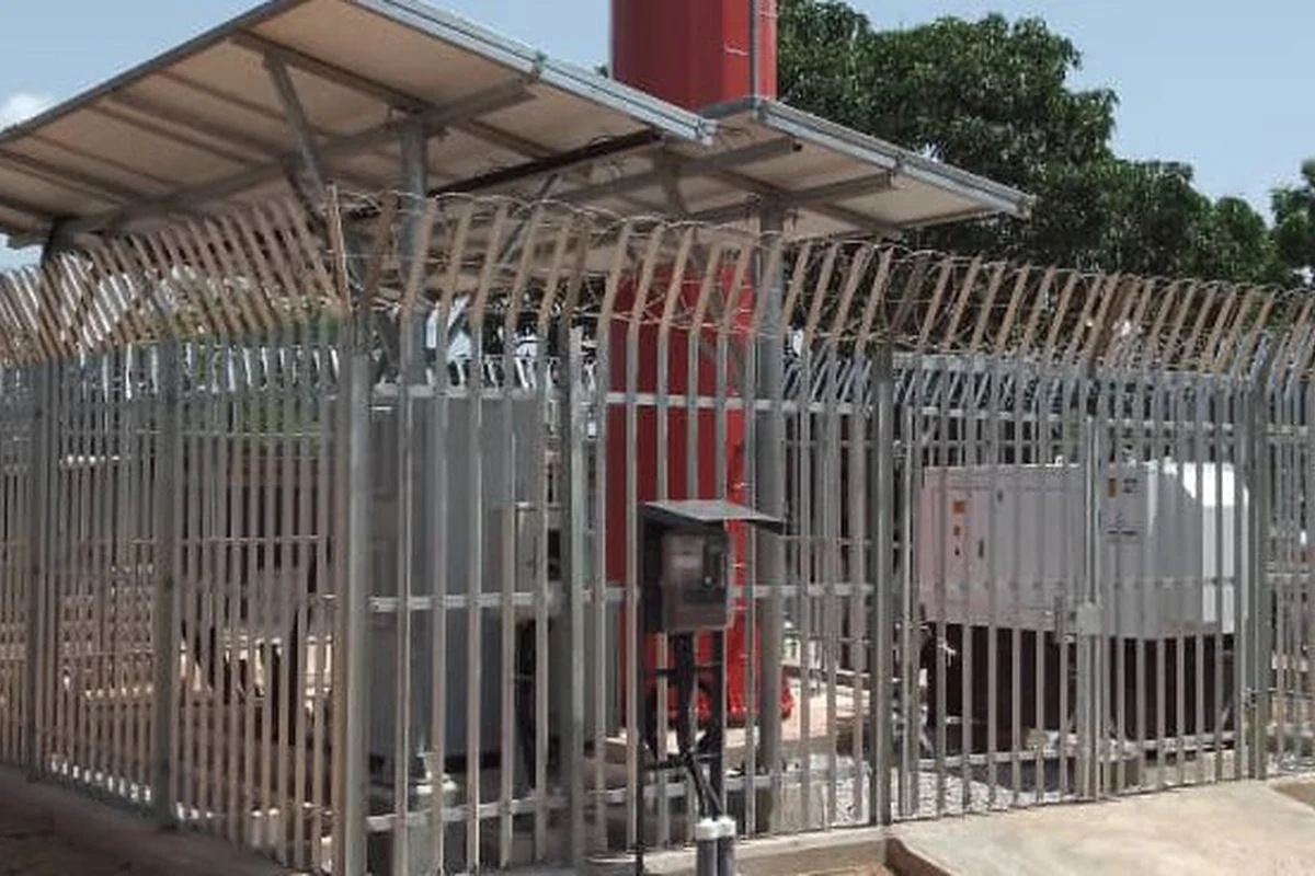 Completed telecommunications site compound