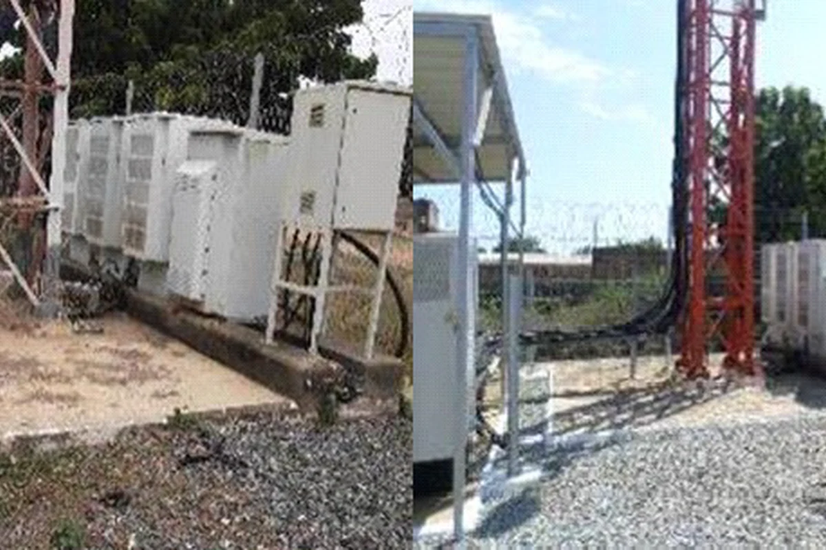 Telecommunications site upgrade before and after