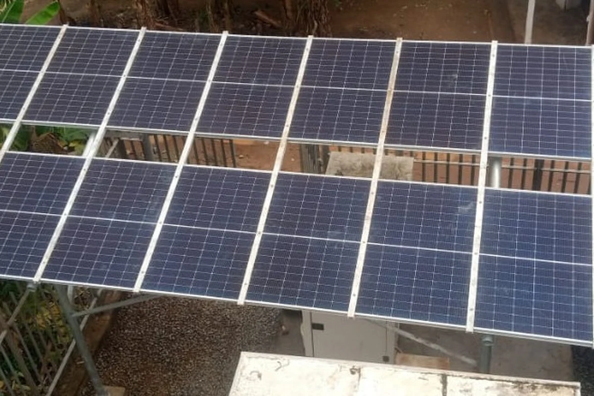 Completed solar installation