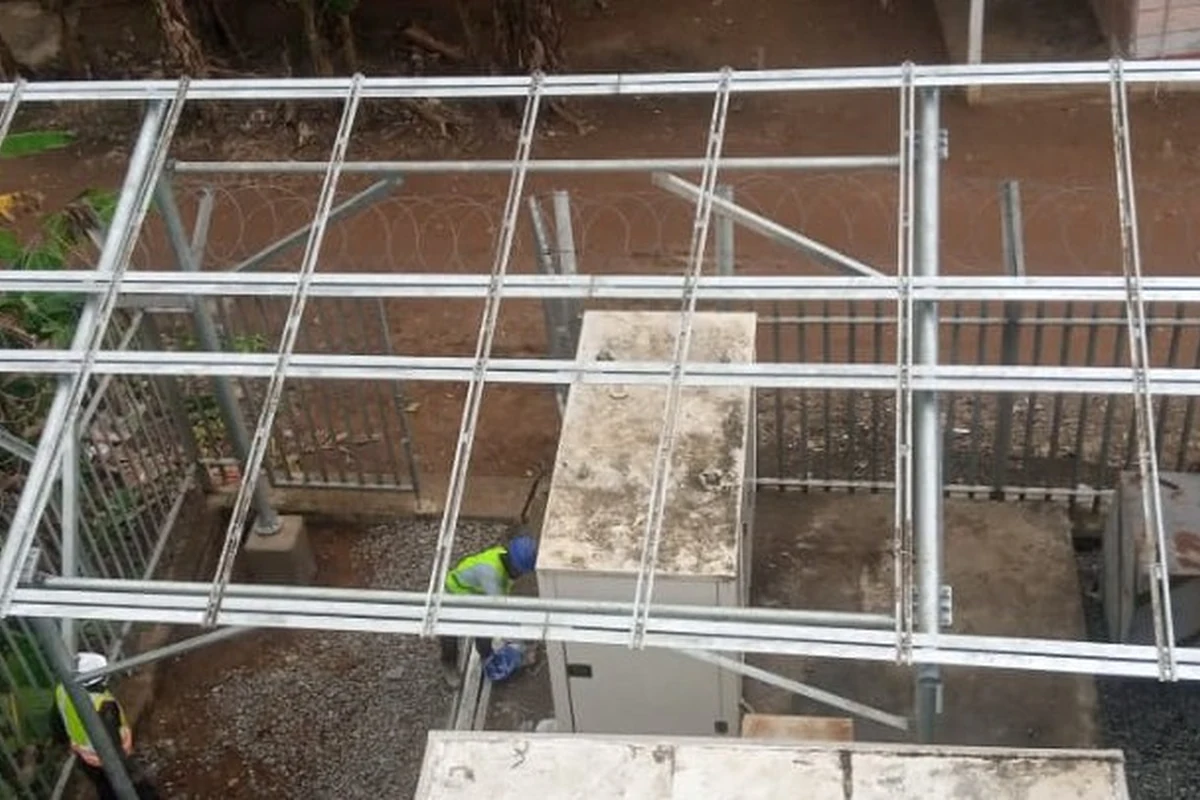 Solar installation in progress
