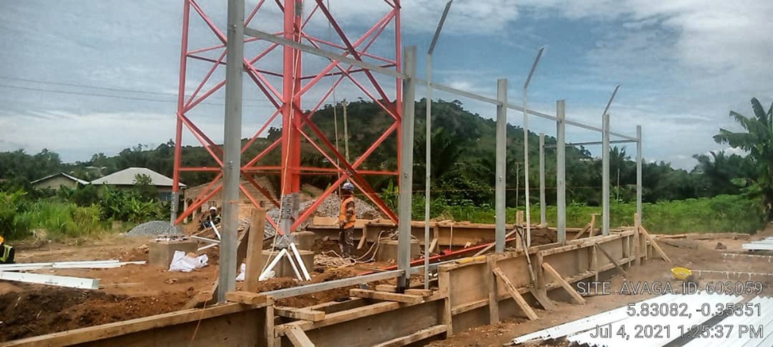 Telecommunications tower site structural construction works